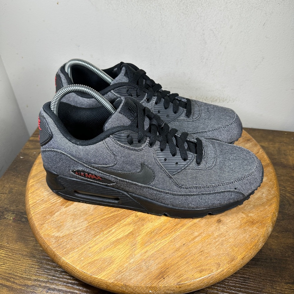 Nike Air Max 90 Premium Denim Black Dark Shadow 345188-002 Mens Size 10